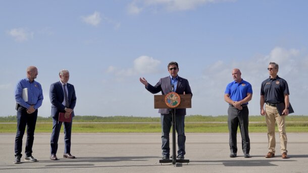 Gov. Ron DeSantis speaks Friday, July 25