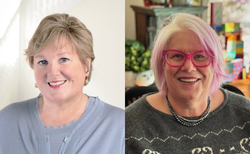 Left to right: incumbent Christine Symchych and Jennie Stoltz