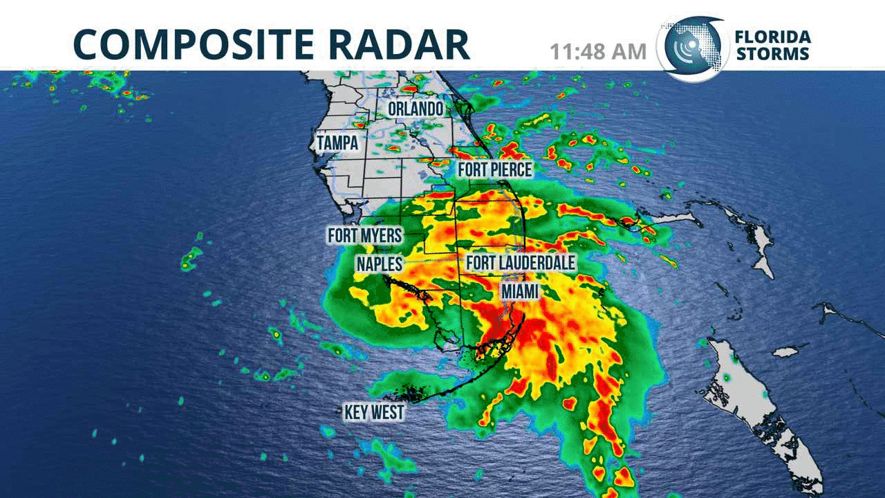 Satellite loop of Tropical Storm Gordon over Monday afternoon
