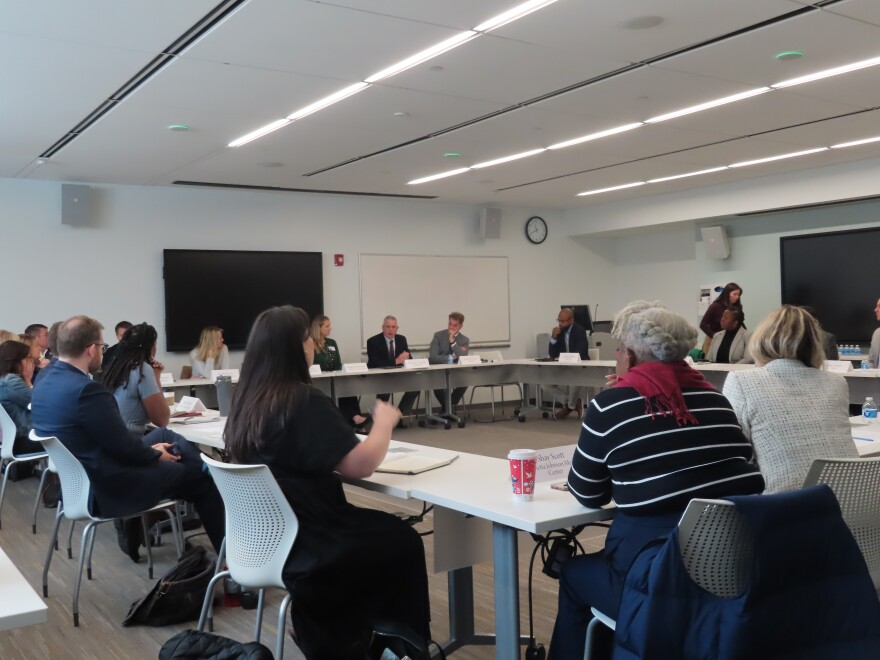 Representatives of several First State healthcare providers meet to discuss coming issues following Medicaid cuts.