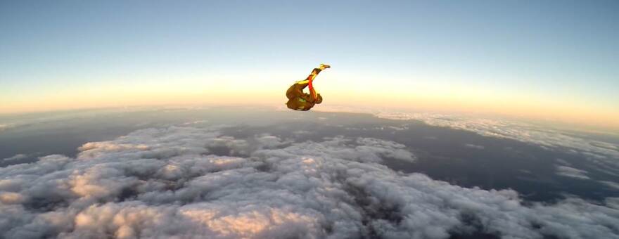 Raquel Rizkalla, 19, jumps out of a plane at Skydive Palatka.