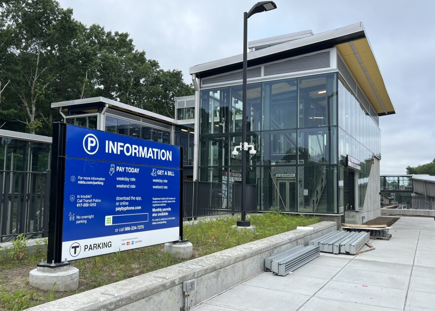The East Taunton station, with its glass enclosure, has been described as the nicest in the commuter rail system by Karen Antion, South Coast Rail project executive. July 5, 2024.