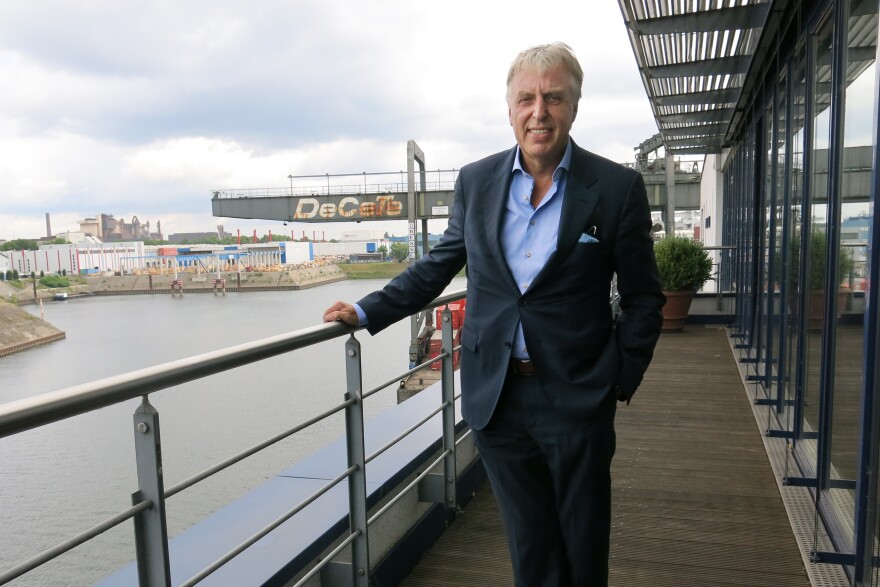 Erich Staake is the CEO of the Duisburg port, the world's largest inland port. Staake says 25 to 30 trains arrive in Duisburg each week from China.