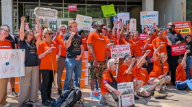 Supporters for Prop 2 in Lansing, Mich. dropping off signatures for the ballot measure in May. (Photo courtesy of Michiganders for Money Out of Politics)