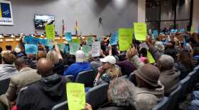 McDougald Terrace residents showed up in full force at the Durham City Council meeting on Monday night.