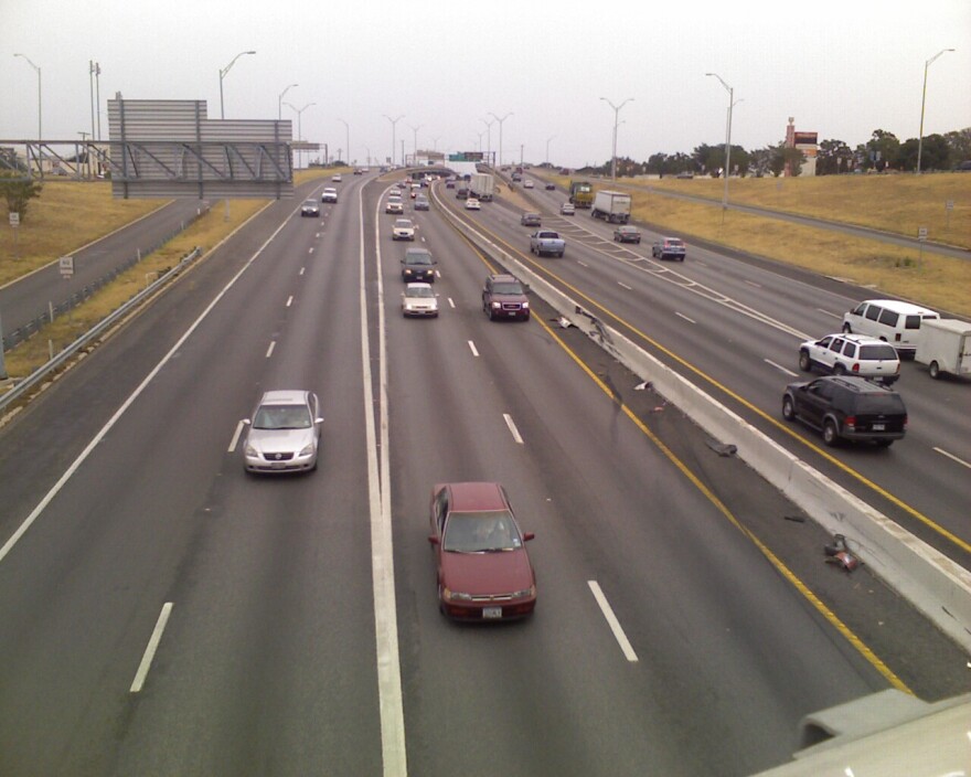 I-35 as seen from the MLK overpass.