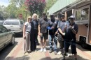 Volunteers with Eugene Mayor Kaarin Knudson and Councilor Randy Groves (second and third from left)