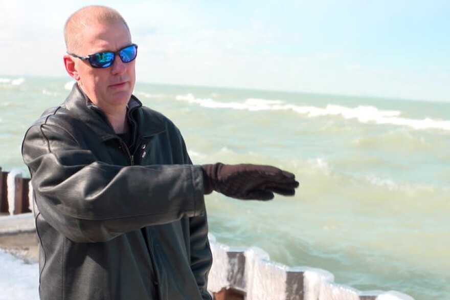 Ogden Dunes resident Rodger Howell says because there's no stone toe protection in front of seawalls along part of the town's shore, waves crash over those walls and wash the sand out behind them.