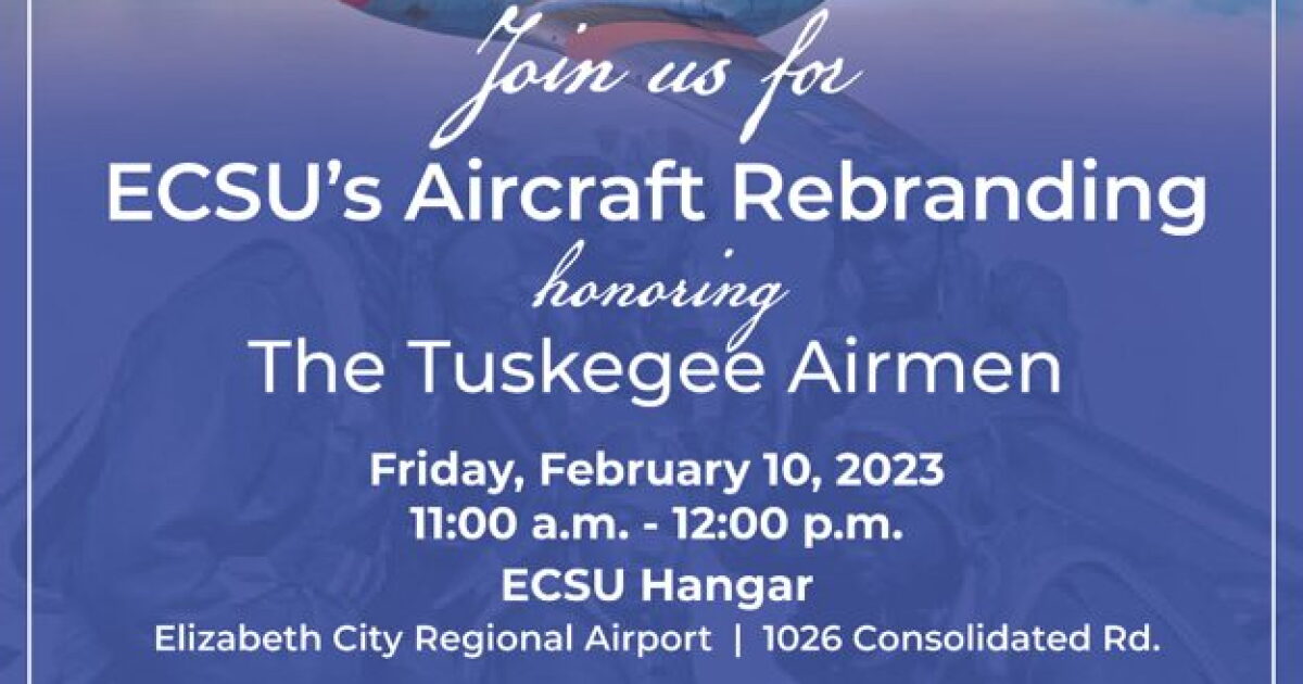 ECSU to honor Tuskegee Airmen today with new airplane branding