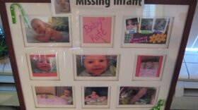 A photo display from a family birthday vigil for Baby Kate last February. PHOTO: Linda Stephan.