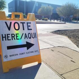 A vote center at El Mirage City Hall