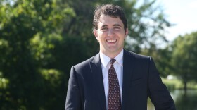 mid shot of Nicholas Waterbury outside