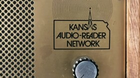 Close up shot of an Audio-Reader radio, a specially designed radio tuned to a sub-carrier frequency that carries Audio-Reader broadcasts.