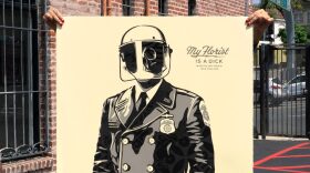 My Florist is a Dick art print by Shepard Fairey