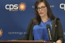DeAnna Hardwick, the chief customer strategy officer for CPS Energy. spoke during a news conference at its downtown headquarters on Dec. 1, 2025