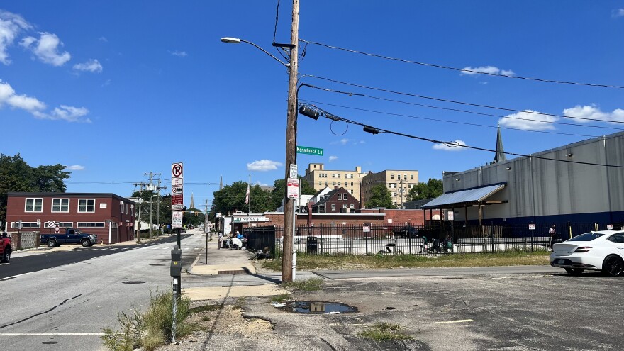 The photo shows the area where the objects have fallen.