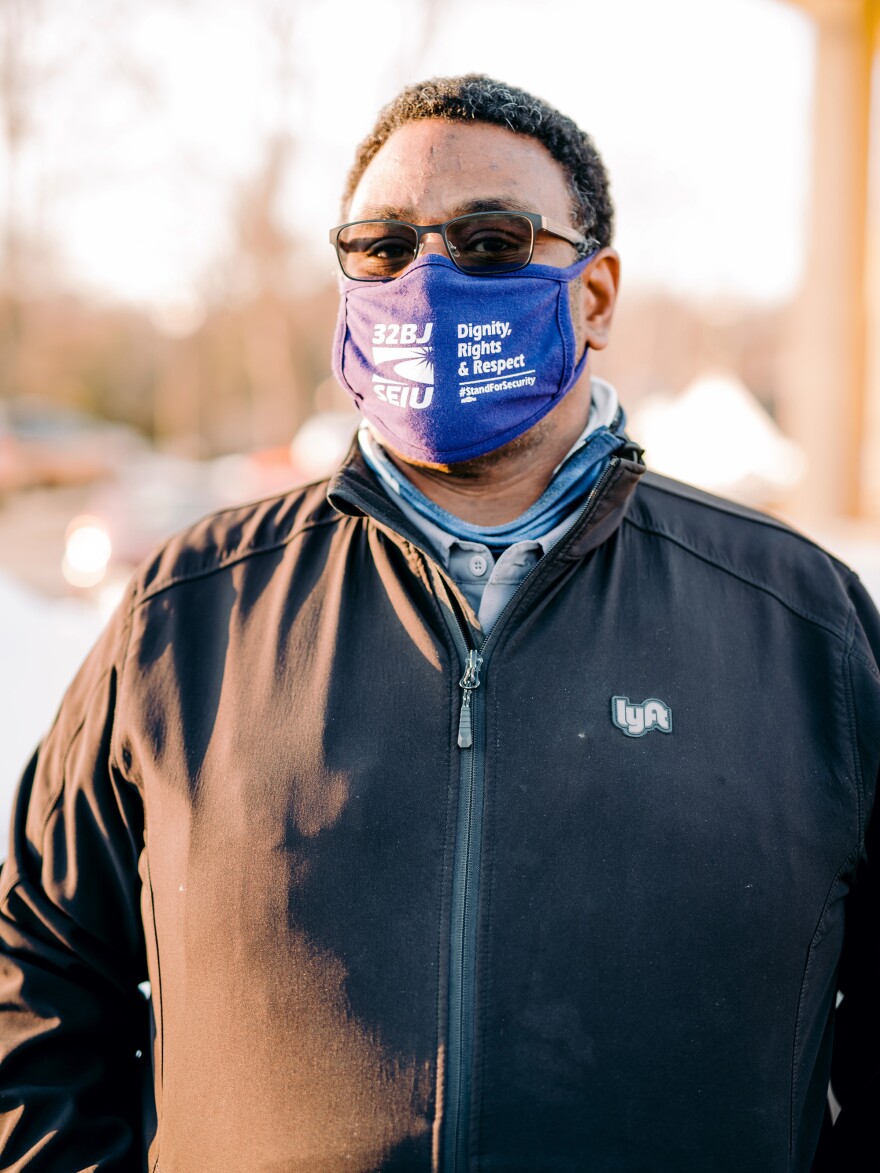 DeShawn Brownell, a security officer and SEIU 32 BJ union member.