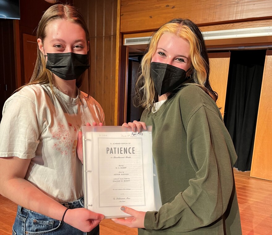 Opera students Mackenzie and Maddie will each play the title role in Gilbert and Sullivan's "Patience" this week at Interlochen!