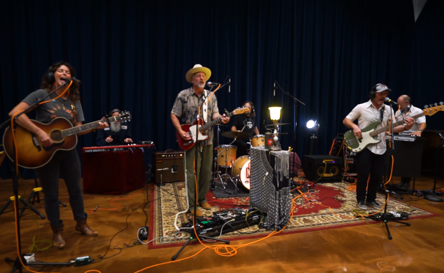 Miles Nielsen & The Rusted Hearts performing live in WNIJ's Studio A