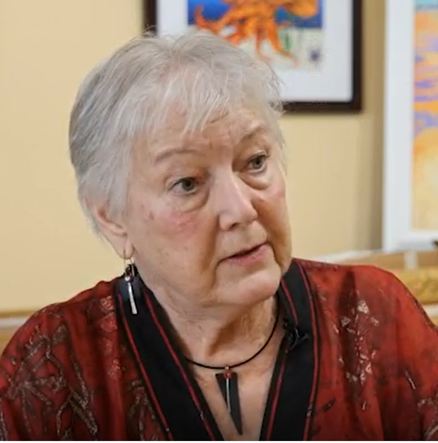 Textile and fiber artist Cindy Bartosek specializes in tapestry weaving, eco-friendly printing, and photography. She curated the "Uncommon Threads" exhibition now on exibit.