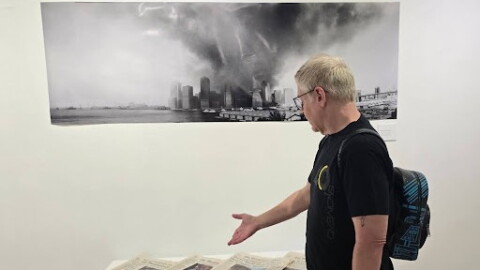 Beneath A Clear Blue Sky: Photographs of September 11 features photographs taken by Artist David Forrest.