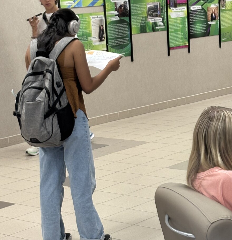Students at Western Iowa Tech Community College in Sioux City moved on campus on the first day of school on August 24, 2026. (Bret Hayworth, Siouxland Public Media News)