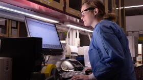 Angie Chan is the supervisor of the Molecular Diagnostic Section of the Animal Diagnostic and Disease Laboratory, which performs the Polymerase Chain Reaction (PCR) tests on samples received in the lab.