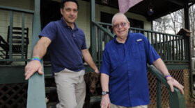 Steav Bates-Congdon (R) and his partner. Photo: Charlotte Observer