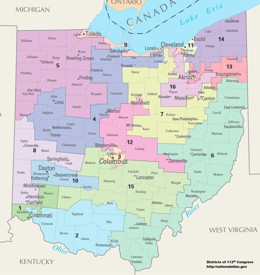 ohio congressional district map