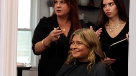 Marta Robinson and Luna Rogers practice at Alchemy Salon and Beautique.