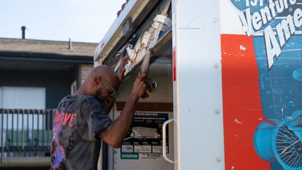 Adrian Turner closes the U-Haul to his and Michael Myers' Virginia Beach apartment. Job loss and rising costs ultimately resulted in them getting evicted. Advocates say more people in Hampton Roads are finding themselves in similar situations.