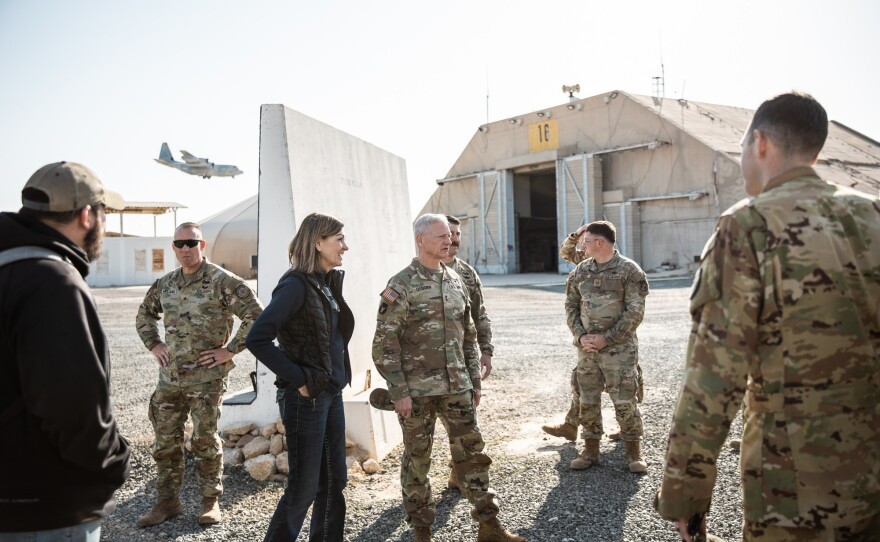 Gov. Kim Reynolds visits Iowa National Guardsmen in the Middle East with Iowa National Guard Adjutant General Maj. Gen. Stephen Osborn the week of Jan. 19.