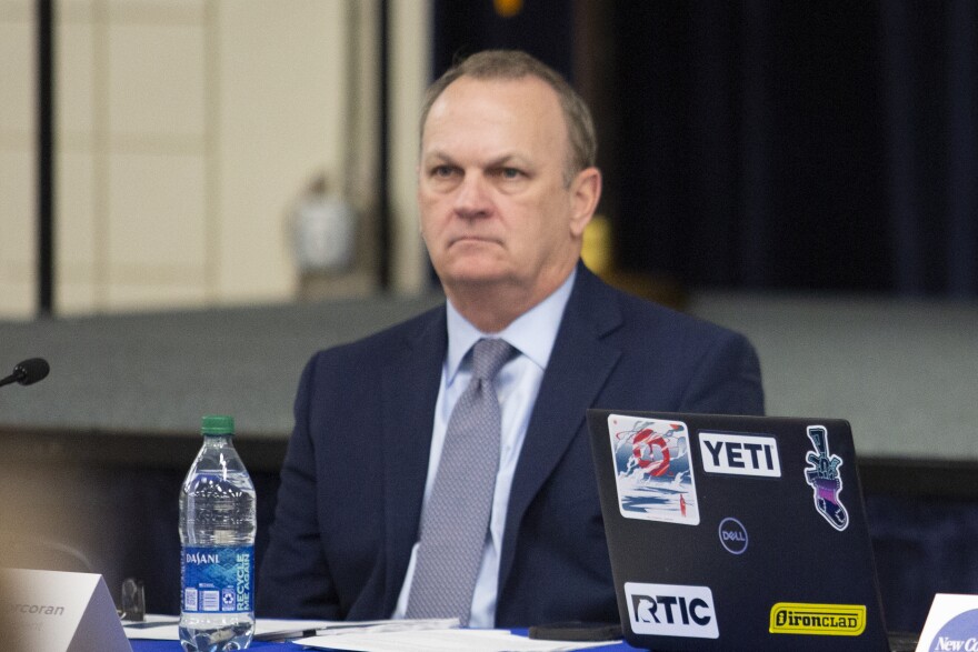 Richard Corcoran thanked Gov. Ron DeSantis during his first public remarks as New College's interim president.