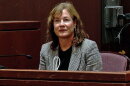 Department of Children and Family Services Director Heidi Mueller testifies in Sangamon County court on Thursday, Oct. 29, 2026.