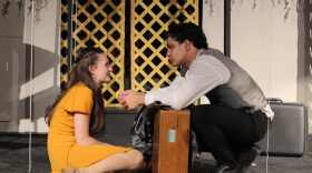 Ella Moss and Gabe Cruz play Eurydice and her father for Cypress Lake High in its production of Sarah Ruhl's 'Eurydice.'