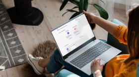Someone looks at their personal information online. (Business Wire/AP)