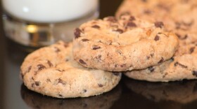 Milk and chocolate chip cookies
