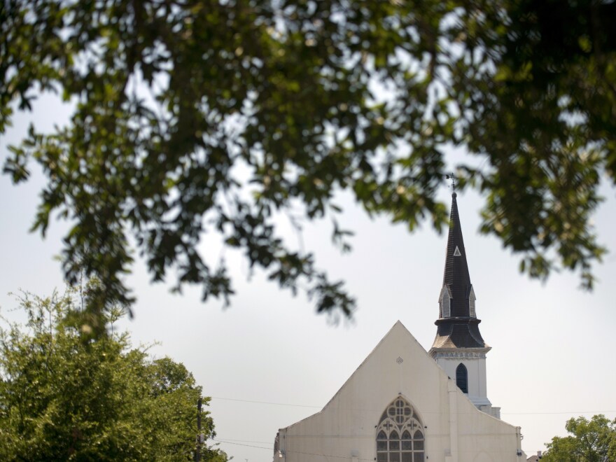 The Emanuel AME Church is seen in Charleston, South Carolina, the day after a mass shooting during Bible study. The shooter didn't pass a background check but was able to purchase a gun because his denial wasn't returned within three days.