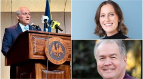 (left-right) U.S. Rep. Steve Scalise, Lauren Jewett and Randall Arrington are running for the 1st Congressional District seat.