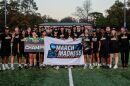 Jacksonville University Women's Basketball Team holds "March Madness" banner ahead of NCAA matchup March 20, 2026. (Jacksonville University)