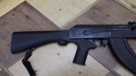  Slide Fire Solutions SSAK-47-XRS-RH Bump Fire Stock mounted on a GP WASR-10/36 AK-47.