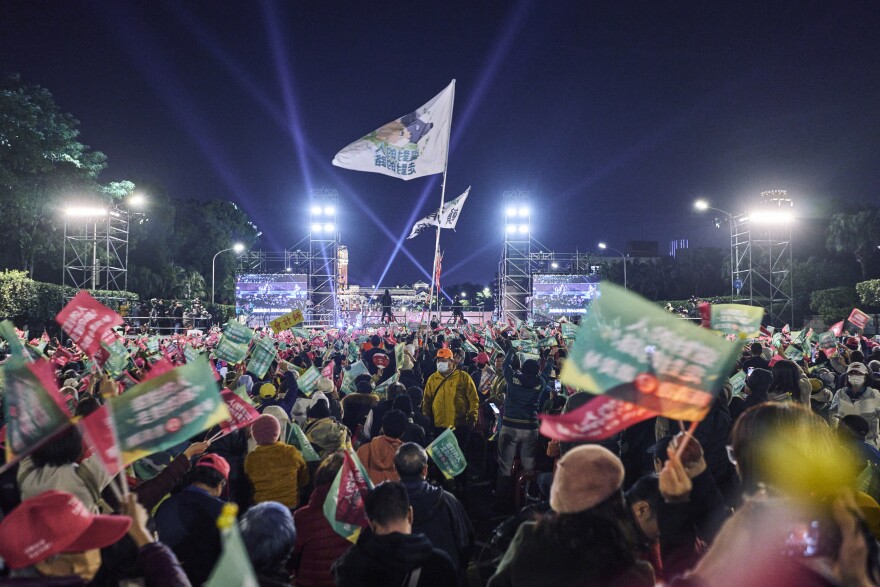 Flags fly high at a DPP rally.