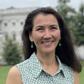 Mary Peltola at the U.S. Capitol in 2022, after she won a special election for a congressional seat.