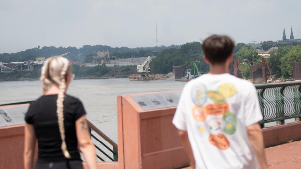 Hazy conditions on the riverfront in Downtown Evansville, July 20, 2026