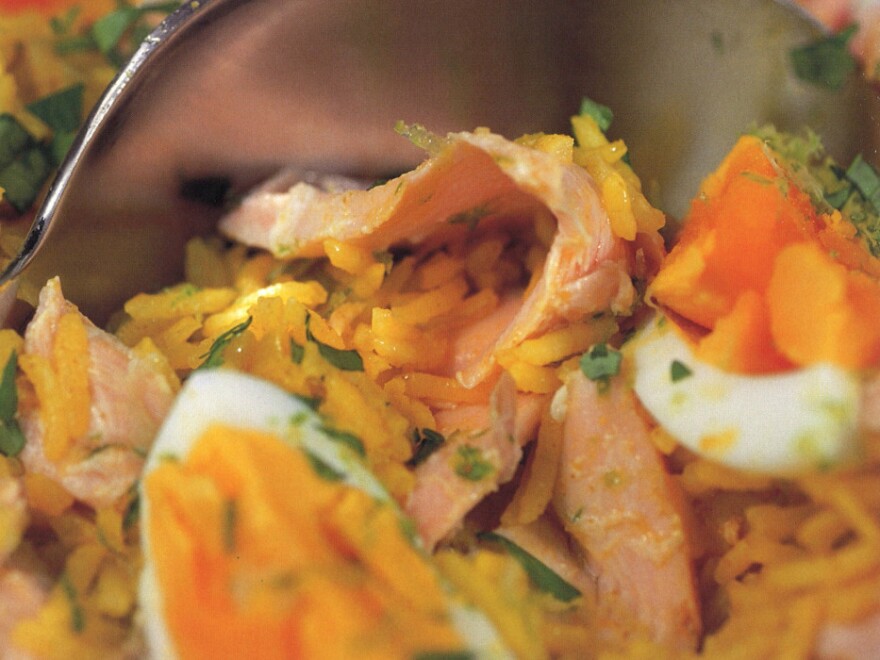 <a href="http://www.npr.org/templates/story/story.php?storyId=135735845#fish"><strong>Recipe: Asian-Spiced Kedgeree</strong></a>