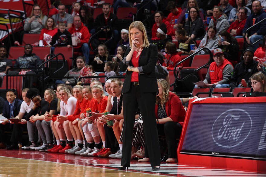 Kristen Gillespie on the sidelines