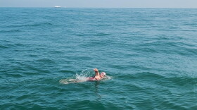 Robin Mayall of Eugene on her swim of the English Channel