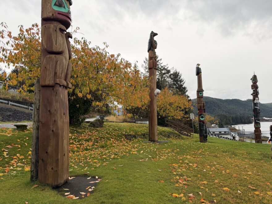 Klawock Totem Park shown in November 2025.