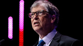 Bill Gates, co-founder of Microsoft, says he isn't sure breaking up big tech companies like Facebook and Google would address issues like privacy. "I'm not aware people are saying that [tech companies have] broken laws in such a way that the remedy would be to do that," he tells Here & Now. (Jack Taylor/Getty Images)