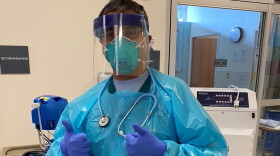 Dr. Abhi Mehrotra in the UNC Hospitals Emergency Department.